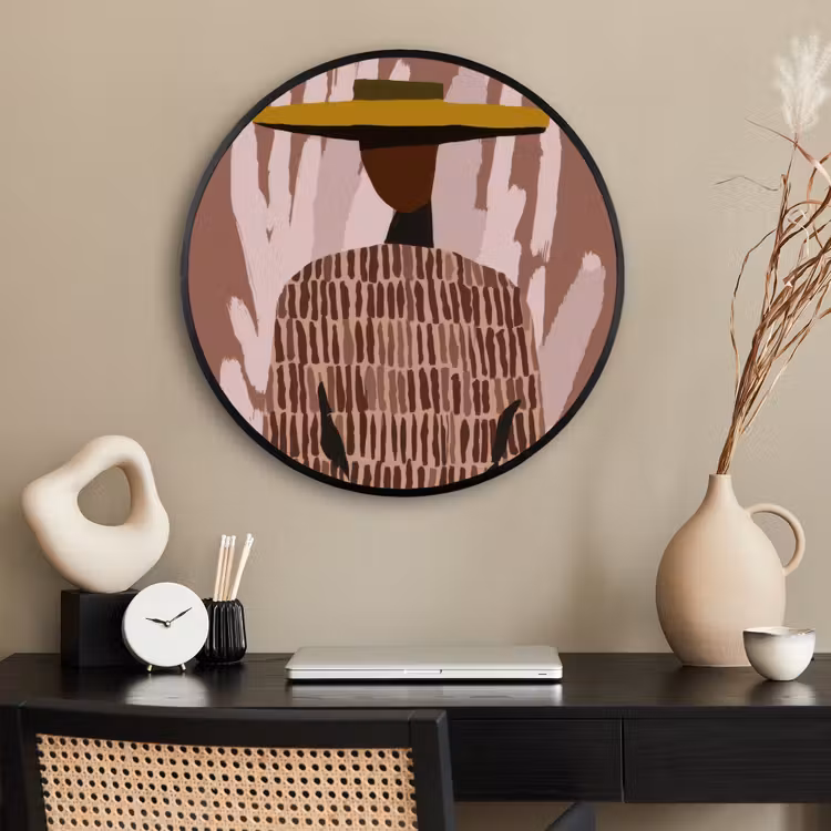 Ronde fotolijst - Abstract - Figuur - Illustratie - Hoed — 2