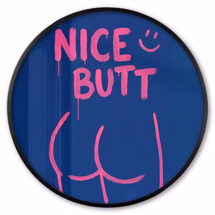 Ronde fotolijst - Brutaal - Grappig - Blauw — 1