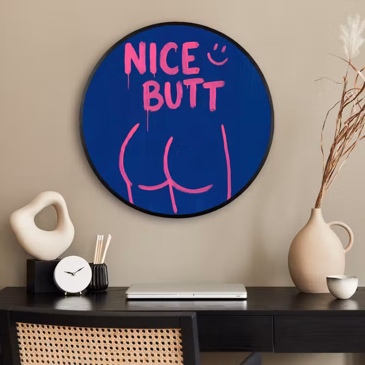 Ronde fotolijst - Brutaal - Grappig - Blauw — 2