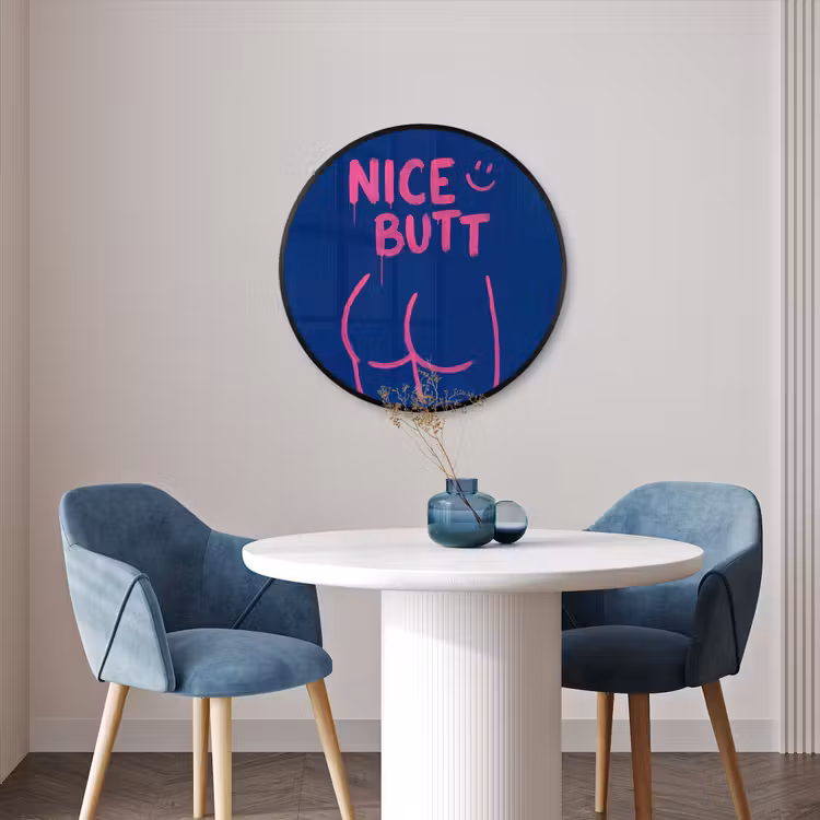 Ronde fotolijst - Brutaal - Grappig - Blauw — 3