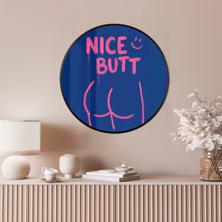 Ronde fotolijst - Brutaal - Grappig - Blauw — 4