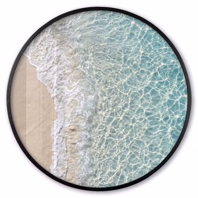 Ronde fotolijst - Kust - Zand - Blauw — 1