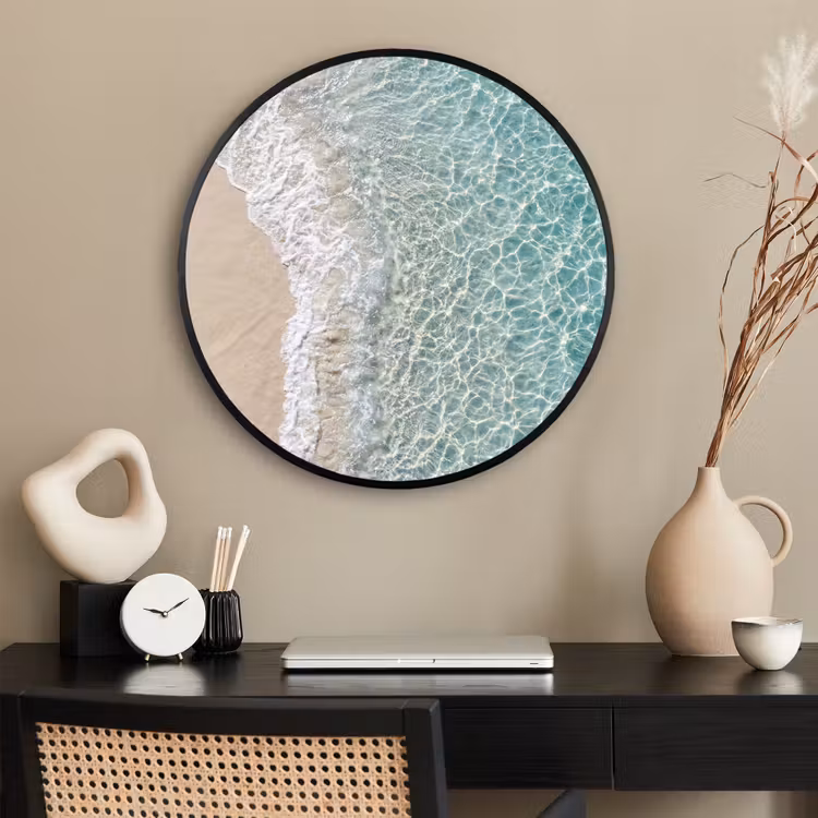 Ronde fotolijst - Kust - Zand - Blauw — 2