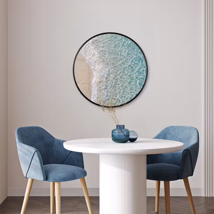 Ronde fotolijst - Kust - Zand - Blauw — 3