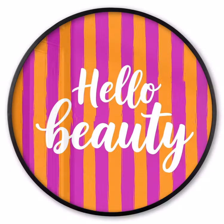 Ronde fotolijst - Modern - Hello - Oranje — 1