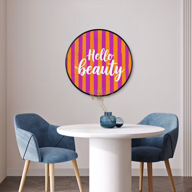 Ronde fotolijst - Modern - Hello - Oranje — 3