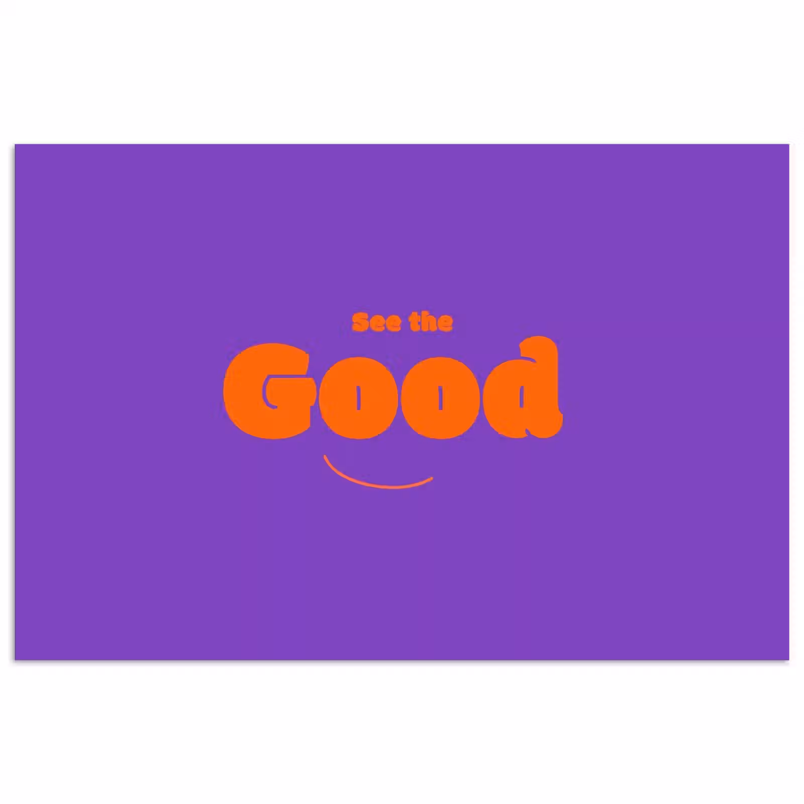 Poster - See the good - Oranje - Paars - Smiley — 1