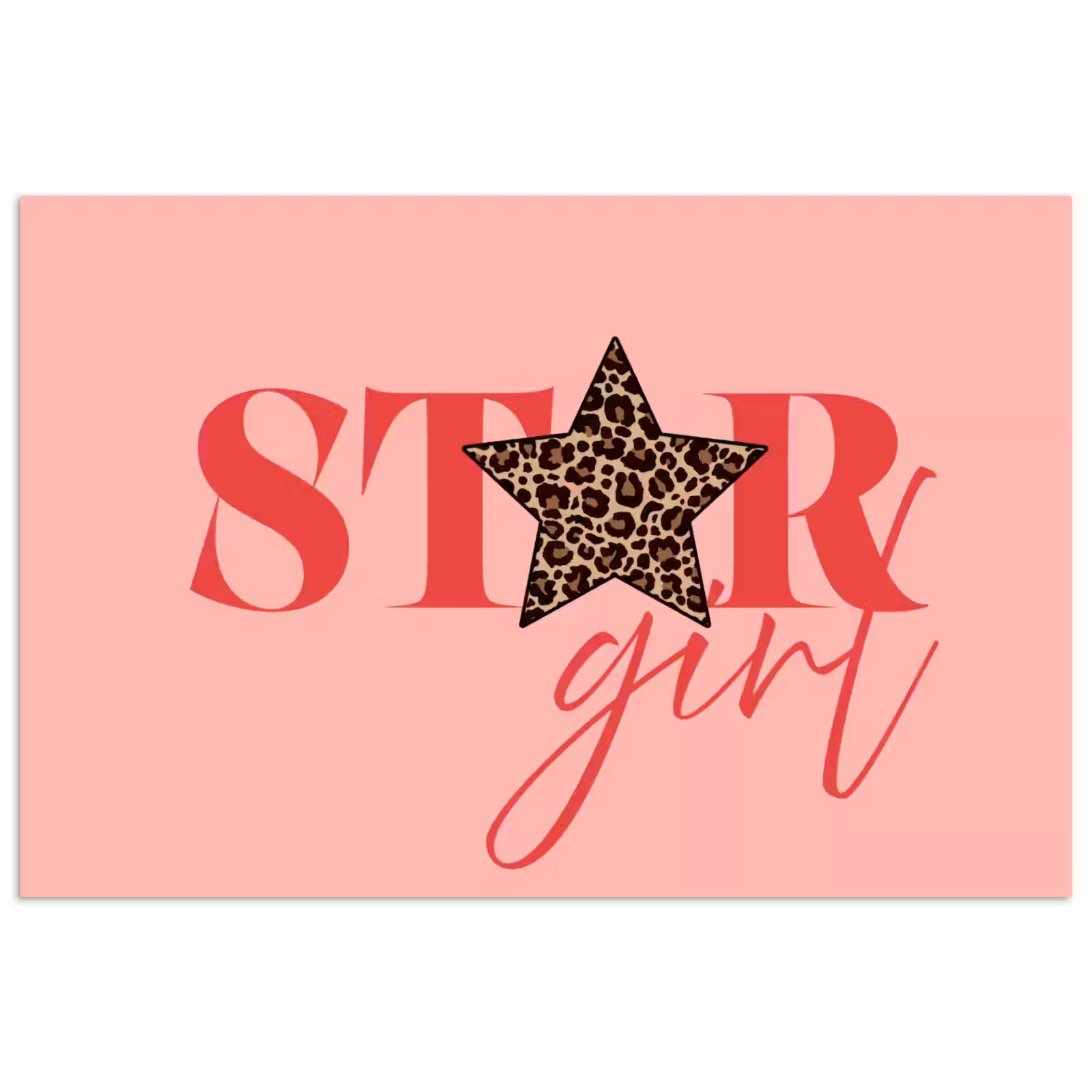 Poster - Star girl - Roze - Panter - Ster — 1