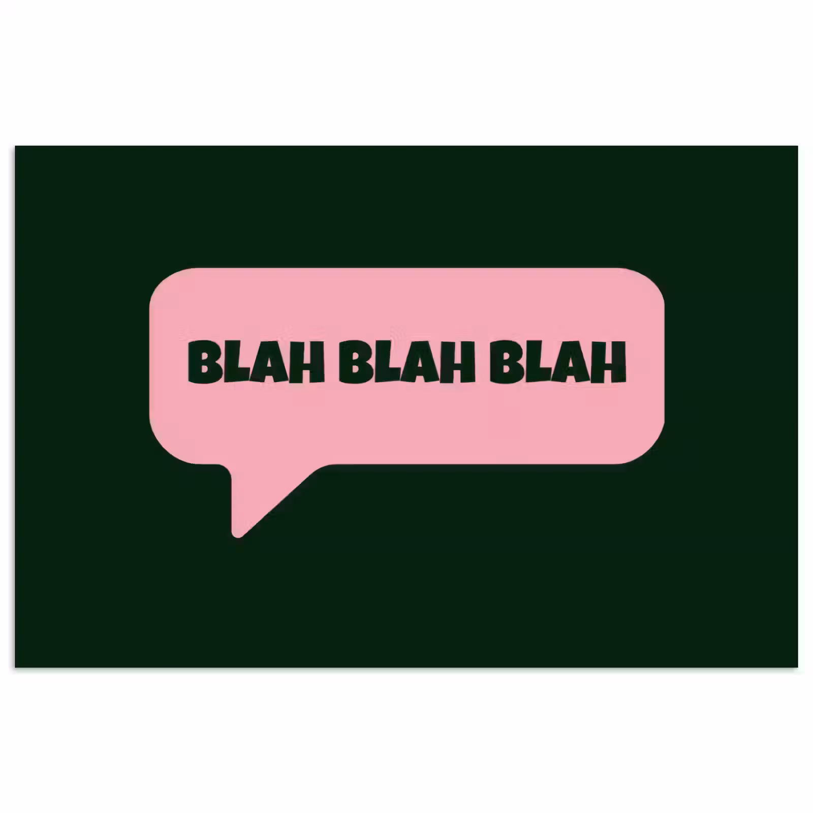 Poster - Tekstwolk - BLAH BLAH BLAH - Roze — 1