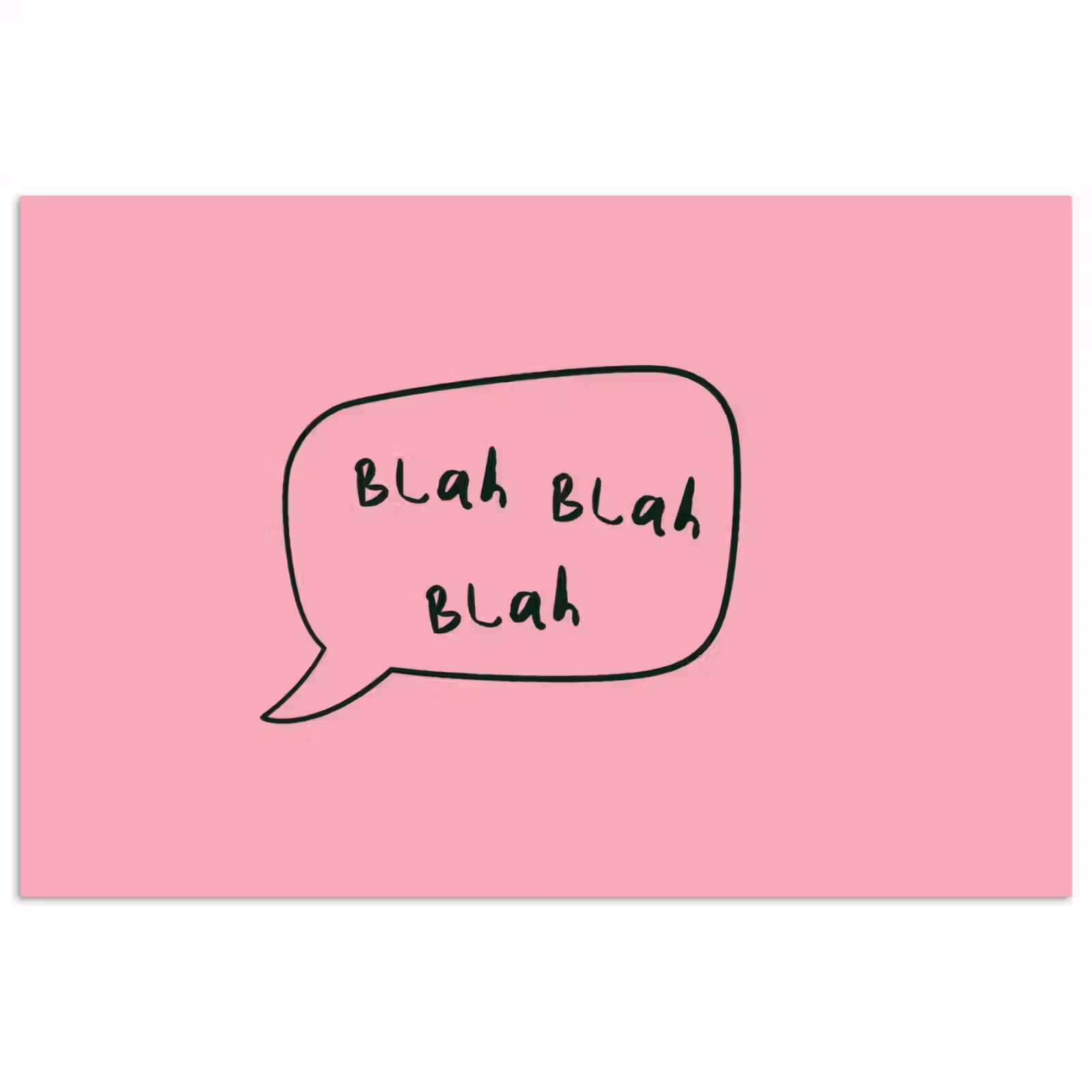 Poster - Tekstwolkje - BLAH BLAH BLAH - Roze — 1