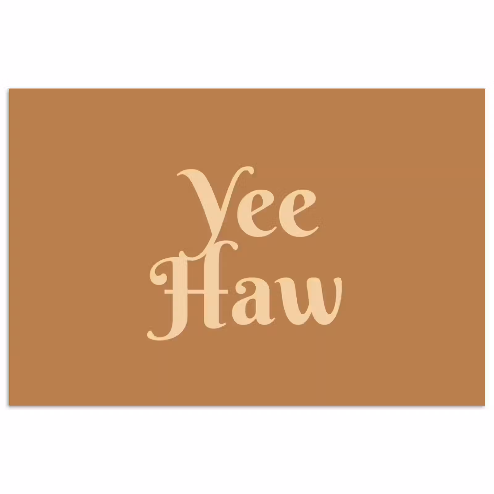 Poster - Yee haw - Bruin - Minimalistisch — 1