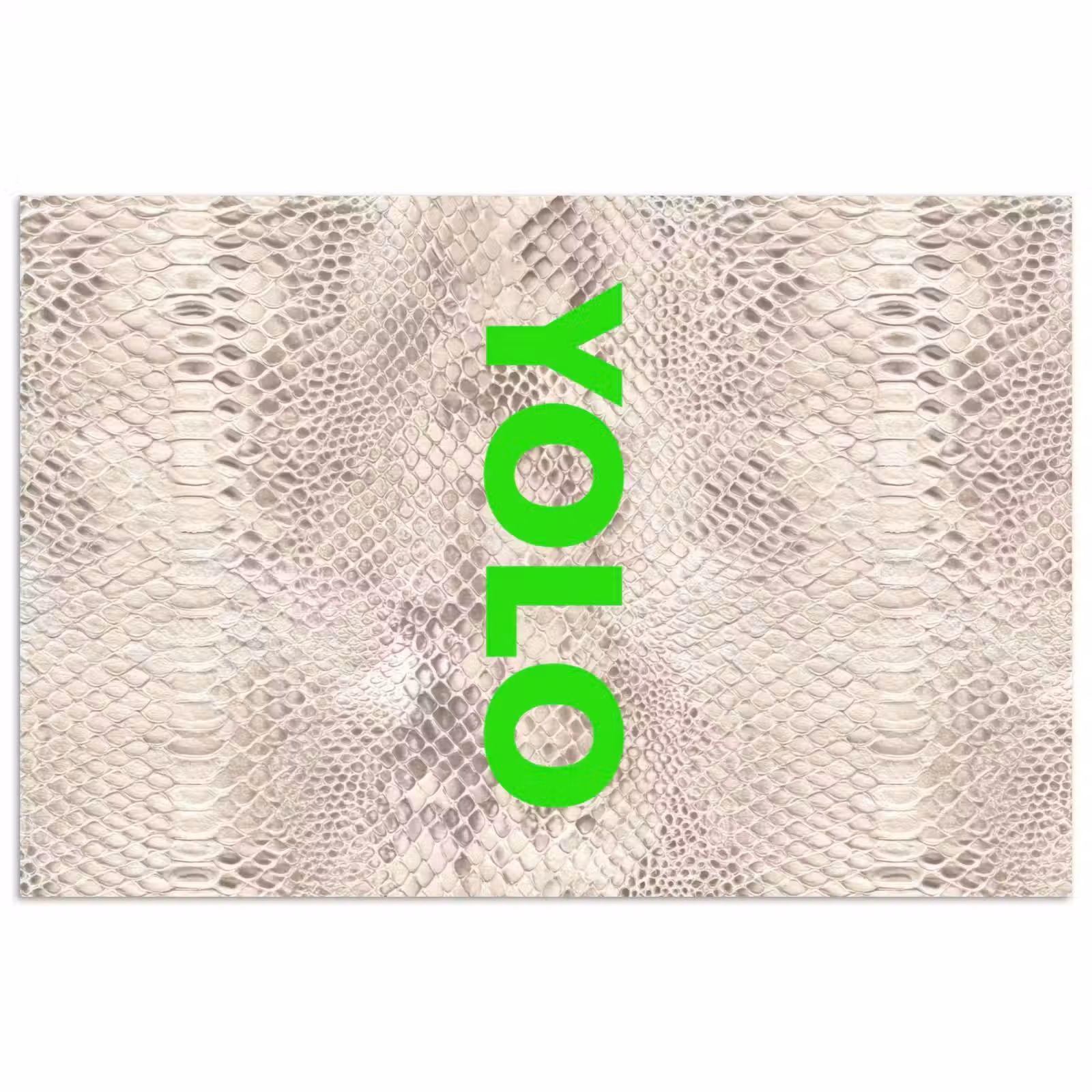 Poster - YOLO - Groen - Neon - Slangenprnt — 1