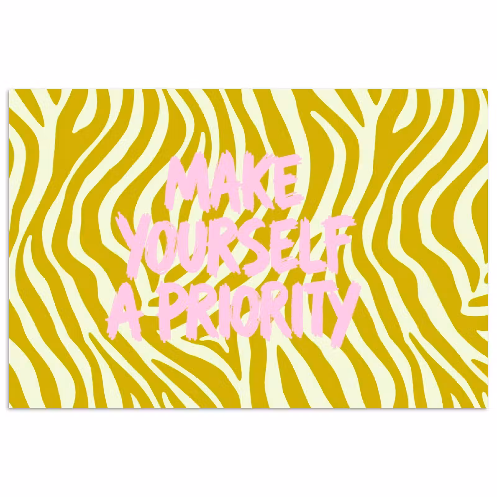 Poster - Zebraprint - Priority - Roze — 1