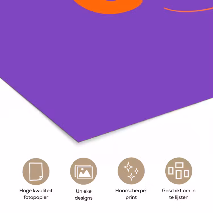 Poster - See the good - Oranje - Paars - Smiley — 5