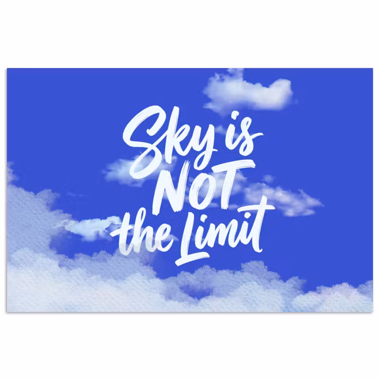 Poster - Sky is not the limit - Blauwe lucht - Wolken — 1