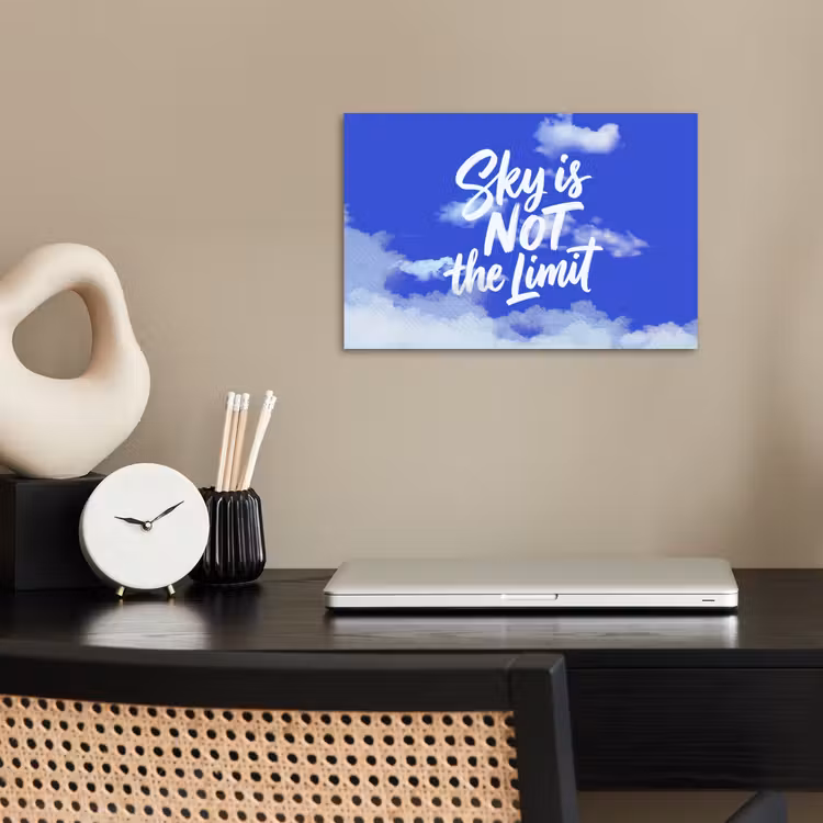 Poster - Sky is not the limit - Blauwe lucht - Wolken — 2