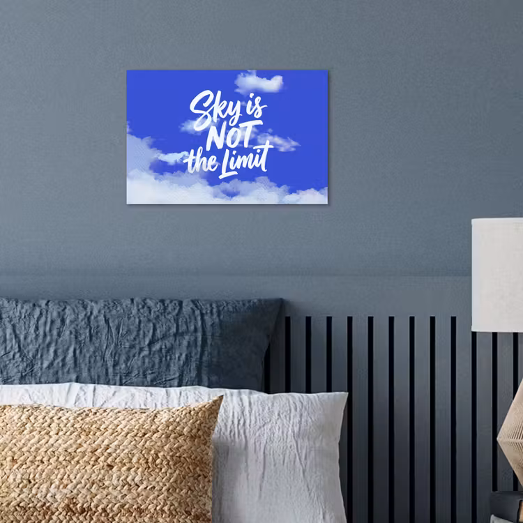 Poster - Sky is not the limit - Blauwe lucht - Wolken — 3