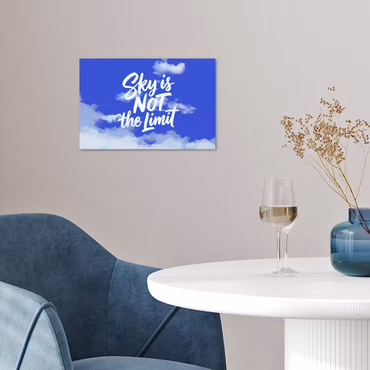 Poster - Sky is not the limit - Blauwe lucht - Wolken — 4
