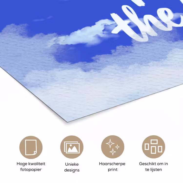 Poster - Sky is not the limit - Blauwe lucht - Wolken — 5