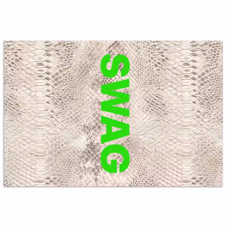 Poster - Slangenprint - SWAG - Neon - Groen — 1