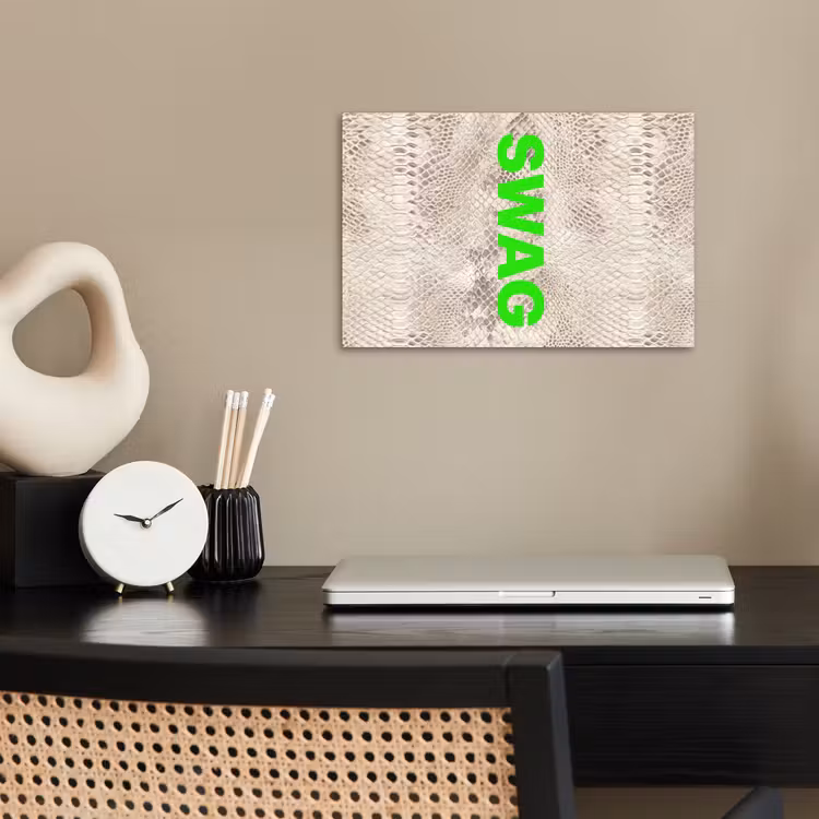 Poster - Slangenprint - SWAG - Neon - Groen — 2