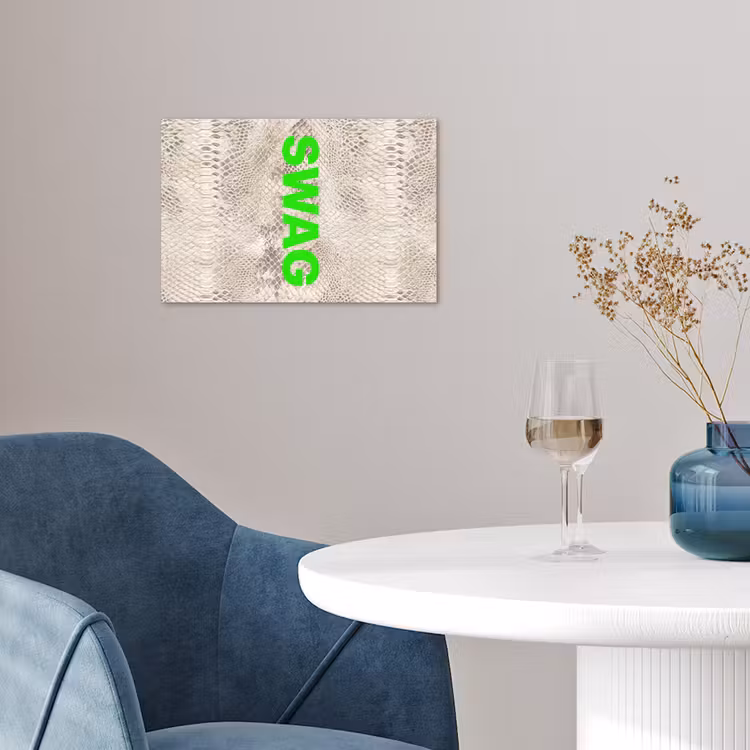 Poster - Slangenprint - SWAG - Neon - Groen — 4