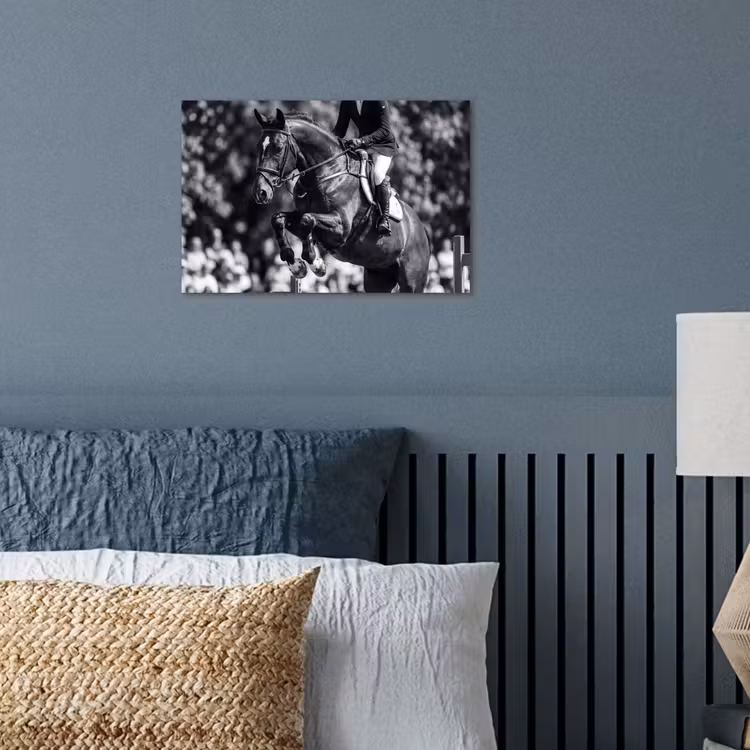 Poster - Springen - Paard - Zwart - Wit — 3