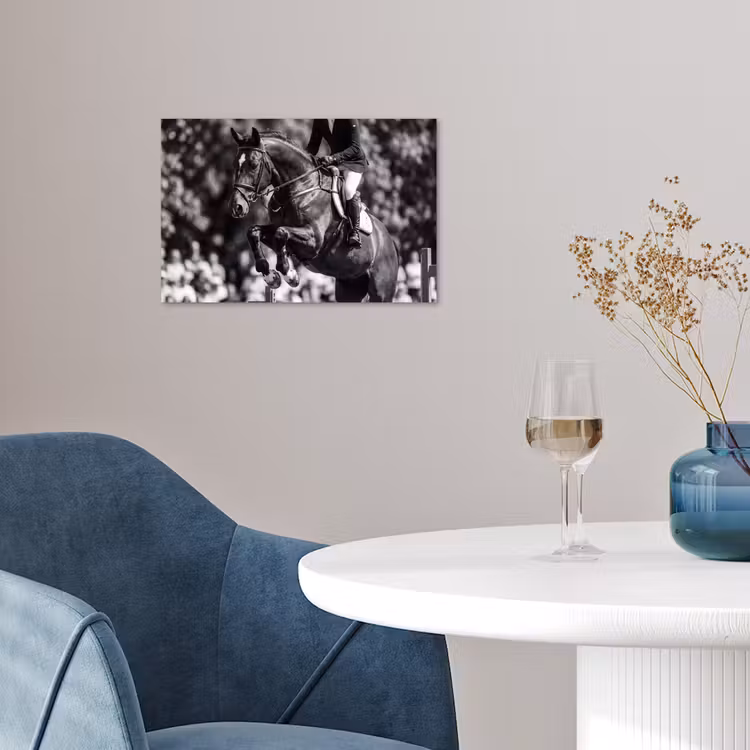 Poster - Springen - Paard - Zwart - Wit — 4