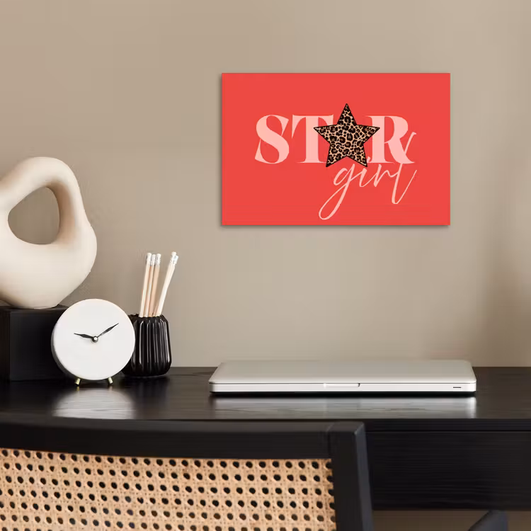 Poster - Star girl - Rood - Panter - Ster — 2