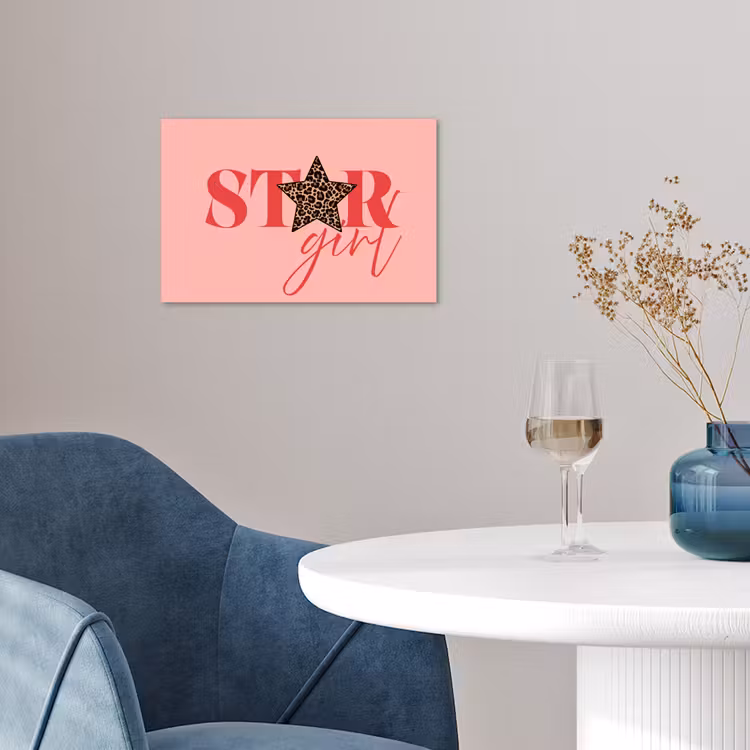 Poster - Star girl - Roze - Panter - Ster — 4