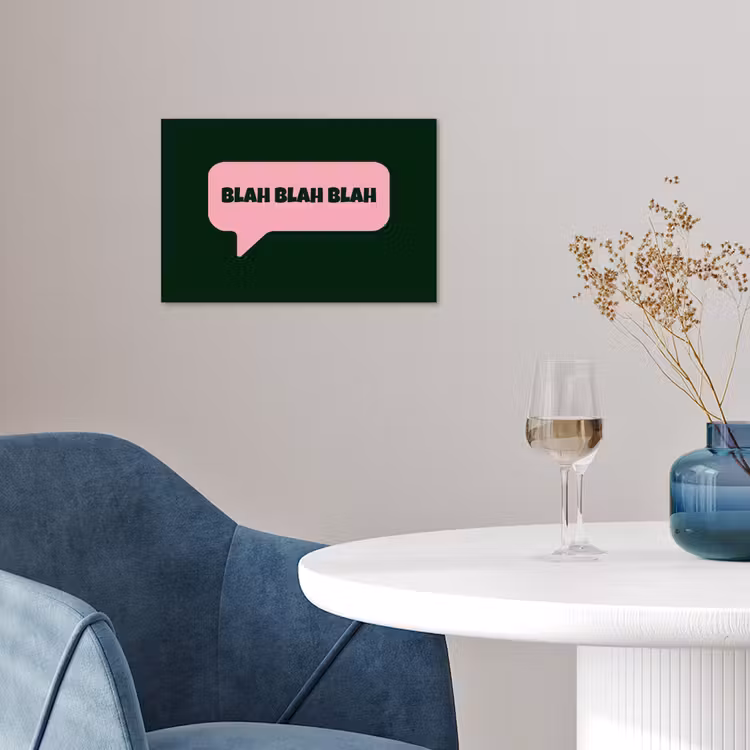 Poster - Tekstwolk - BLAH BLAH BLAH - Roze — 4