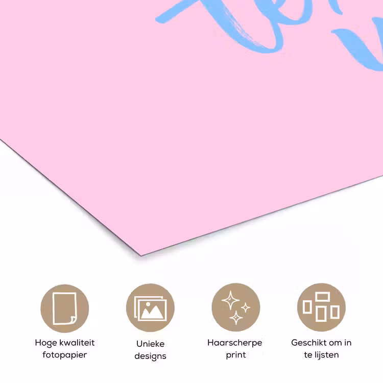 Poster - Tequila texted you - Roze - Blauw — 5