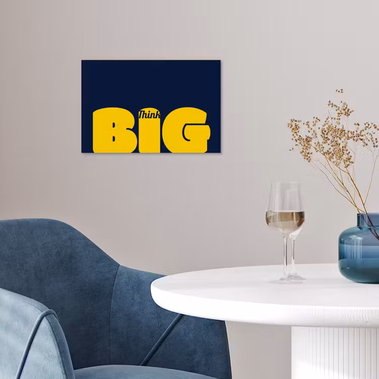 Poster - Think big - Blauw - Geel — 4