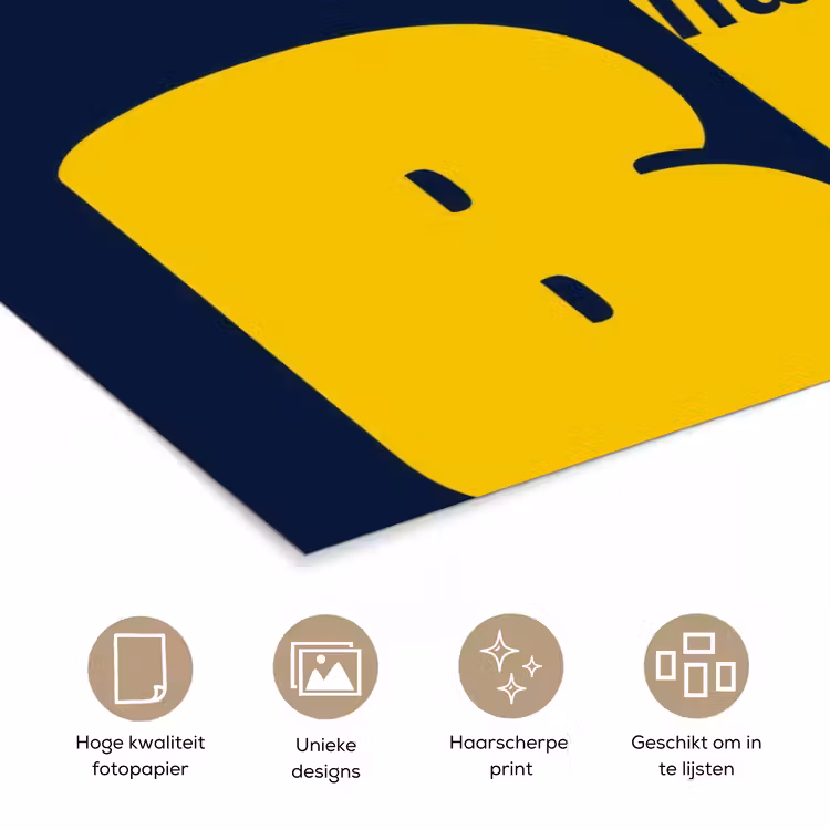 Poster - Think big - Blauw - Geel — 5