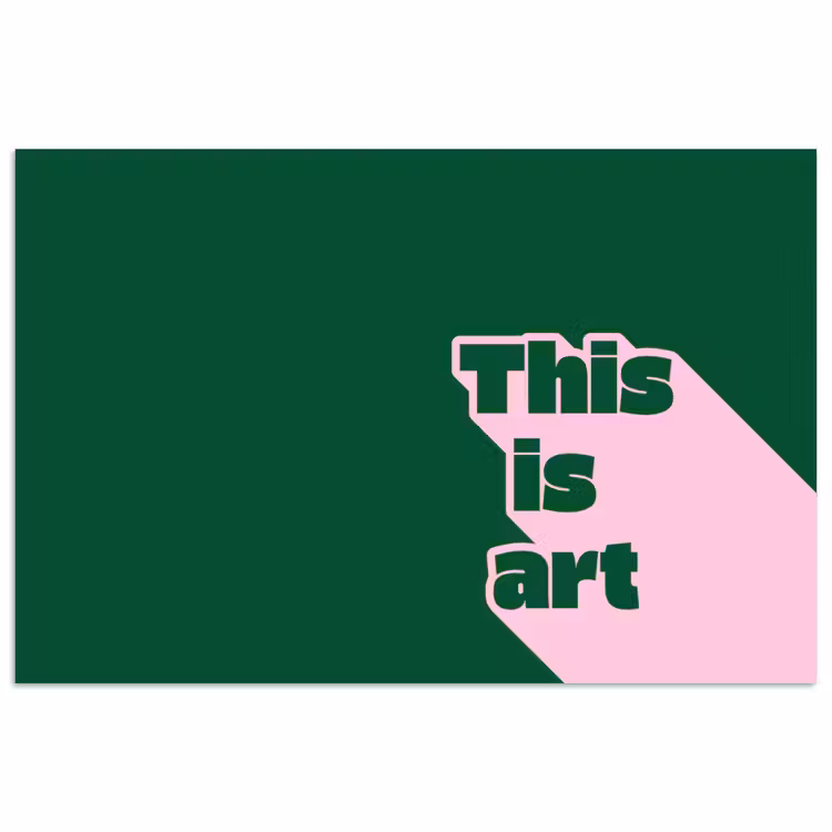 Poster - This is art - Schaduw - Roze — 1