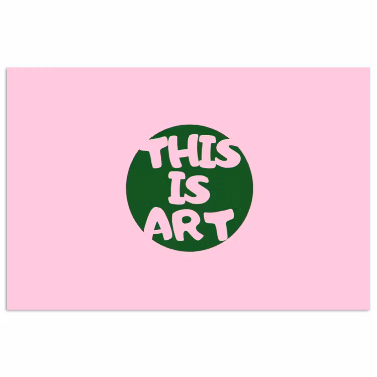 Poster - This is art - Tekst - Cirkel - Groen — 1