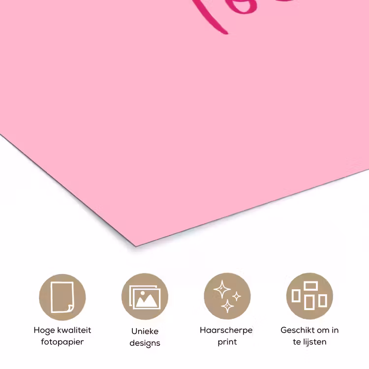 Poster - Toedeloe - Roze - Minimalistisch — 5