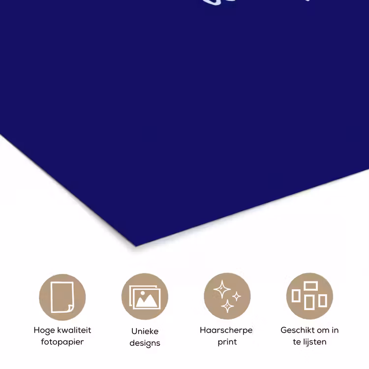 Poster - Why not - Blauw - Handgeschreven — 5