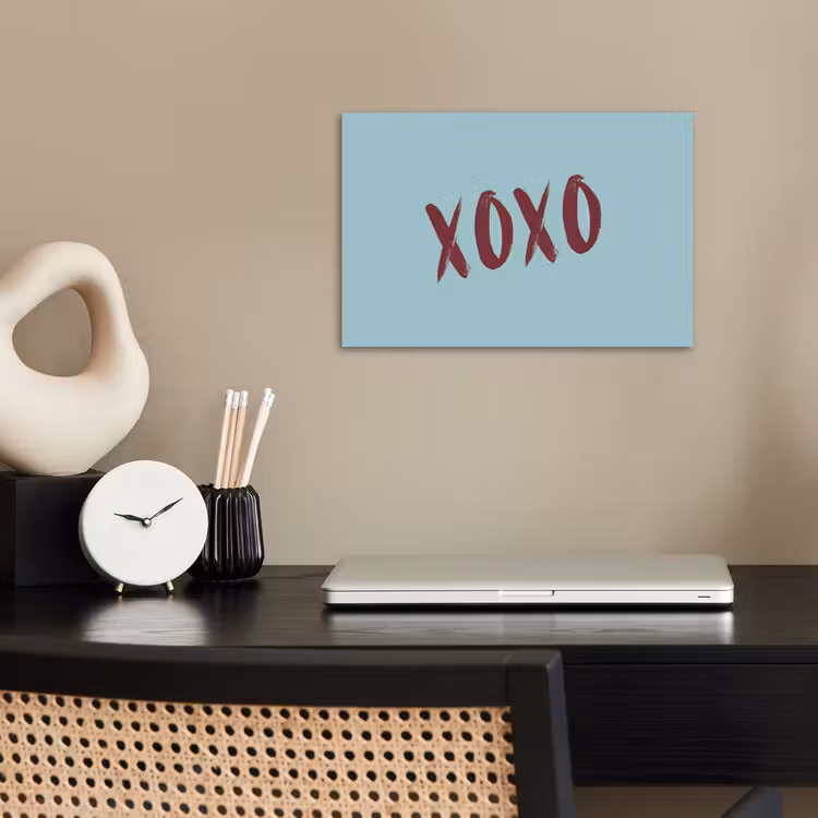 Poster - XOXO - Blauw - Rood — 2