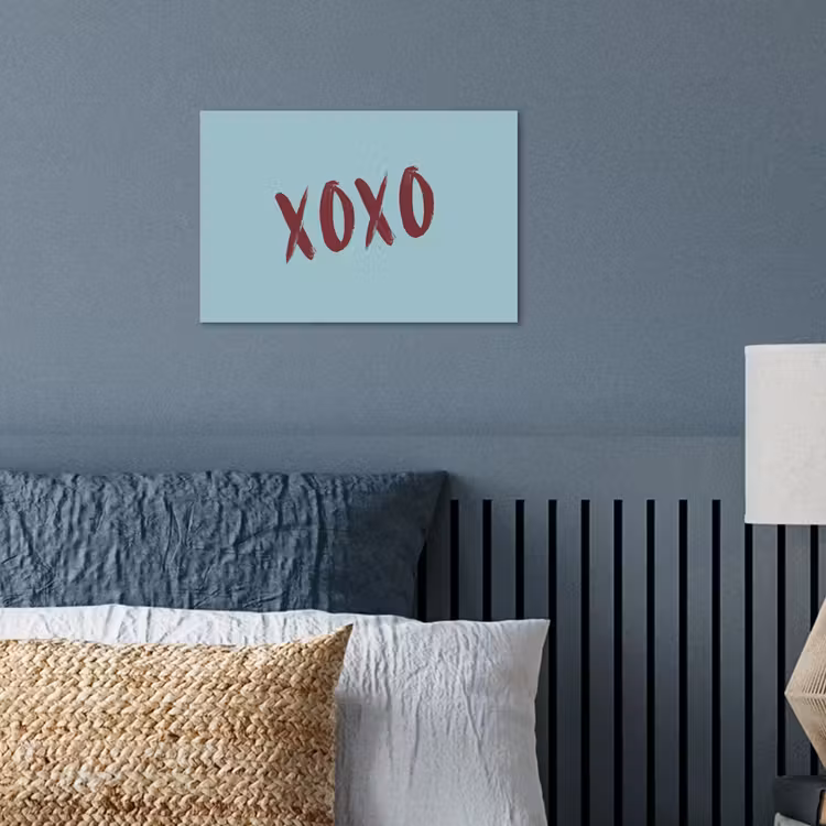 Poster - XOXO - Blauw - Rood — 3