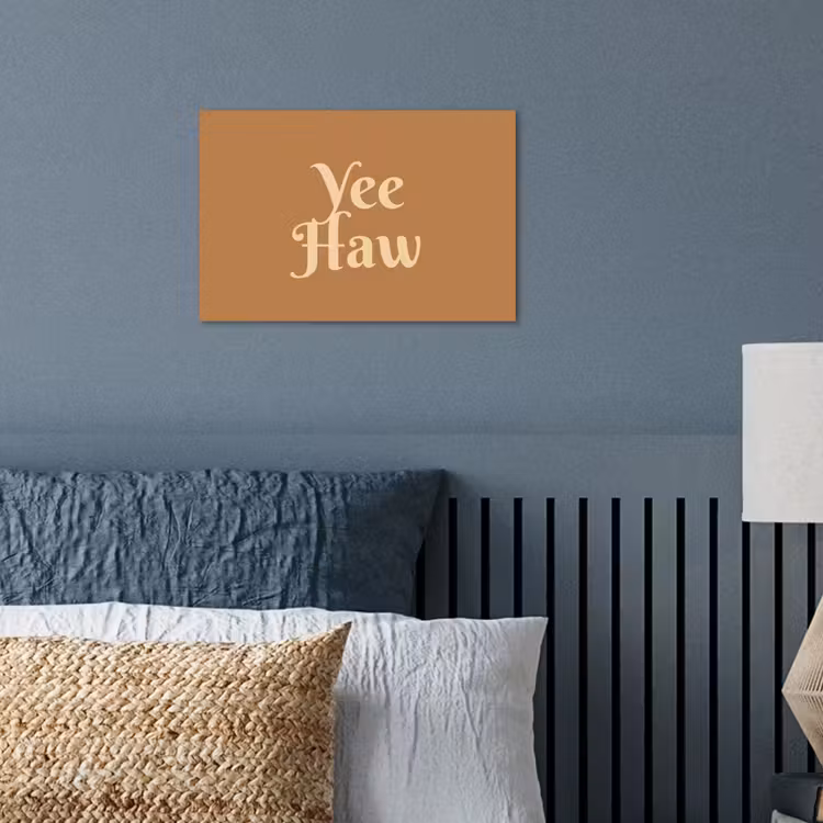 Poster - Yee haw - Bruin - Minimalistisch — 3