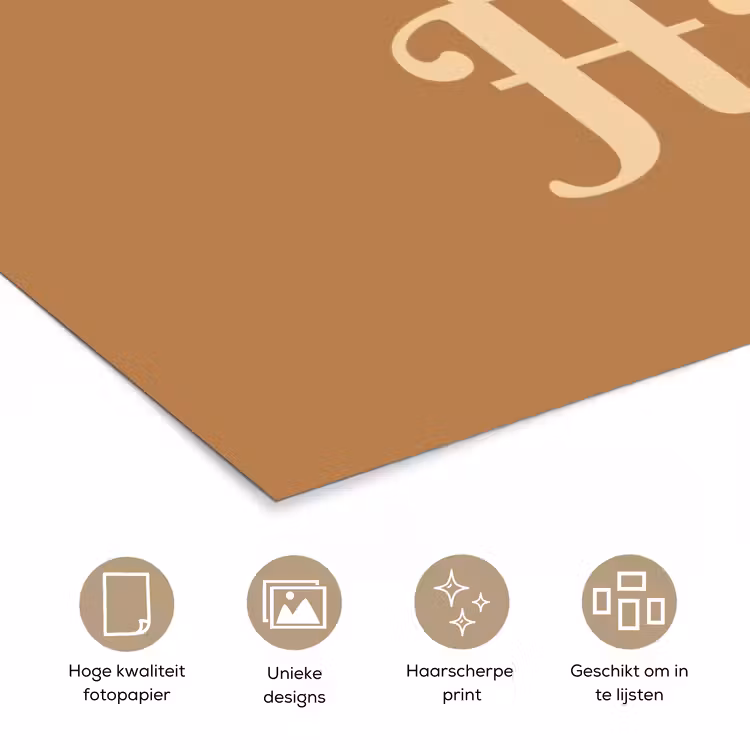 Poster - Yee haw - Bruin - Minimalistisch — 5