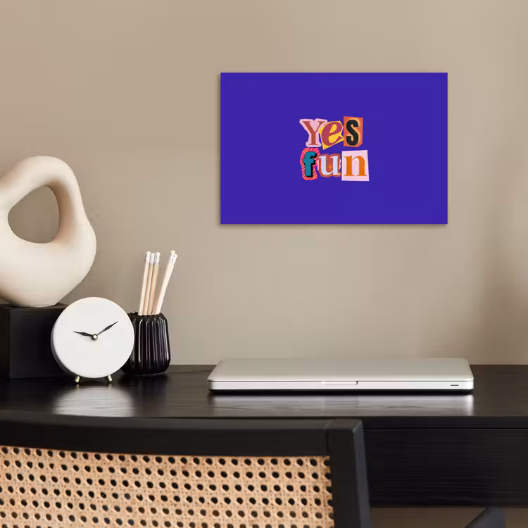 Poster - Yes fun - Kleurrijk - Collage-stijl — 2