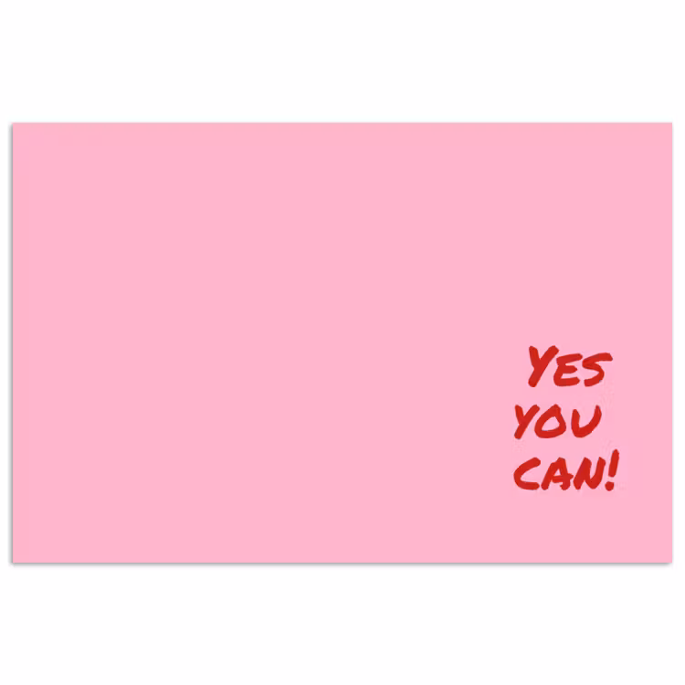Poster - Yes you can do it - Rood - Roze — 1