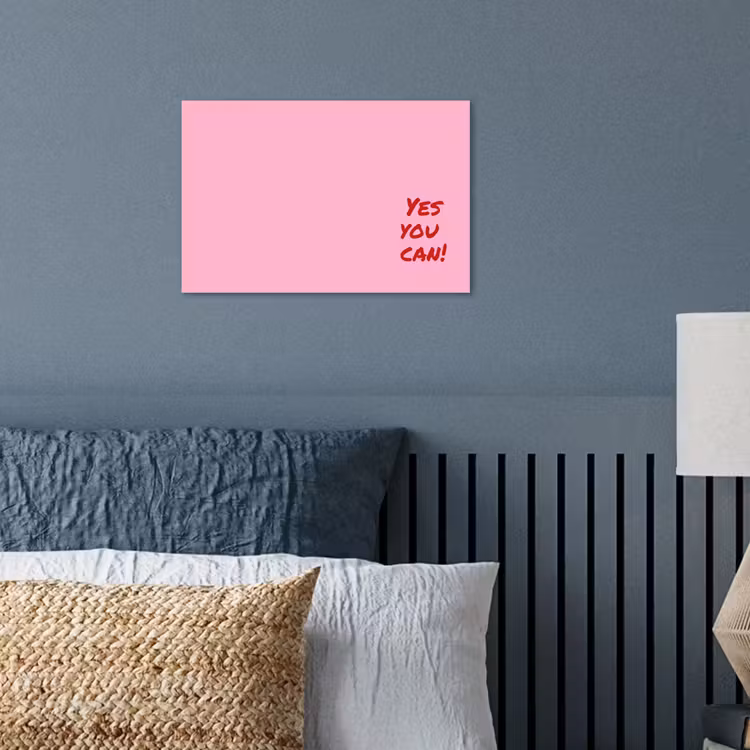 Poster - Yes you can do it - Rood - Roze — 3