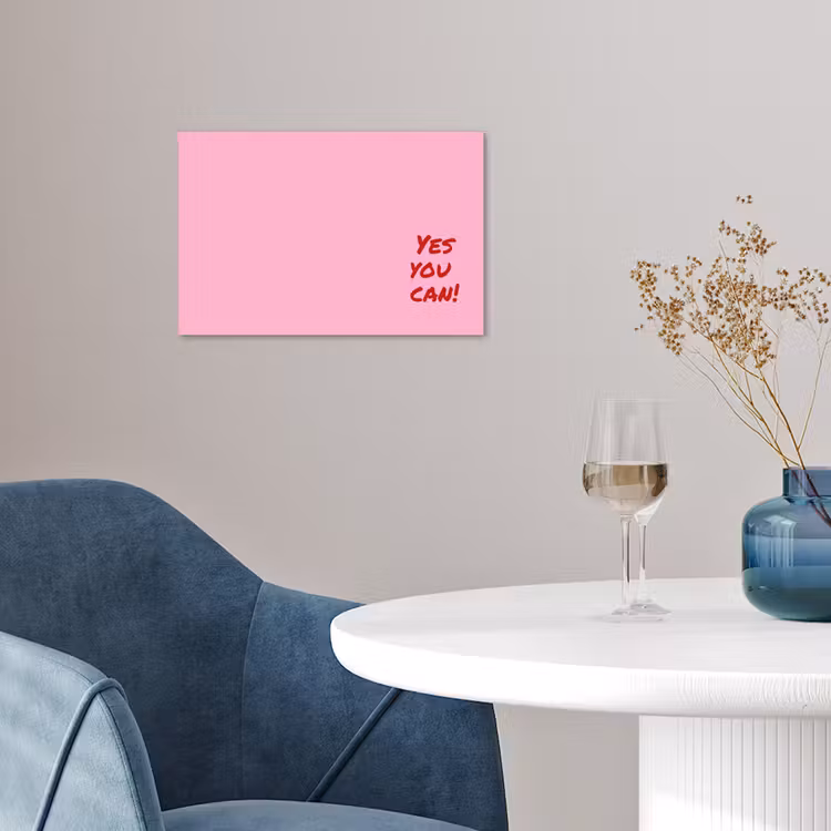 Poster - Yes you can do it - Rood - Roze — 4