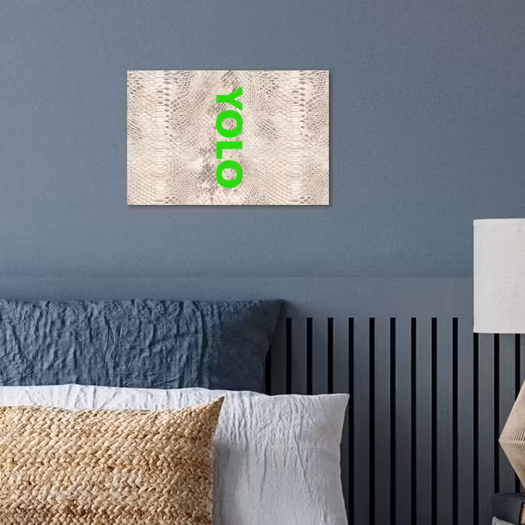 Poster - YOLO - Groen - Neon - Slangenprnt — 3