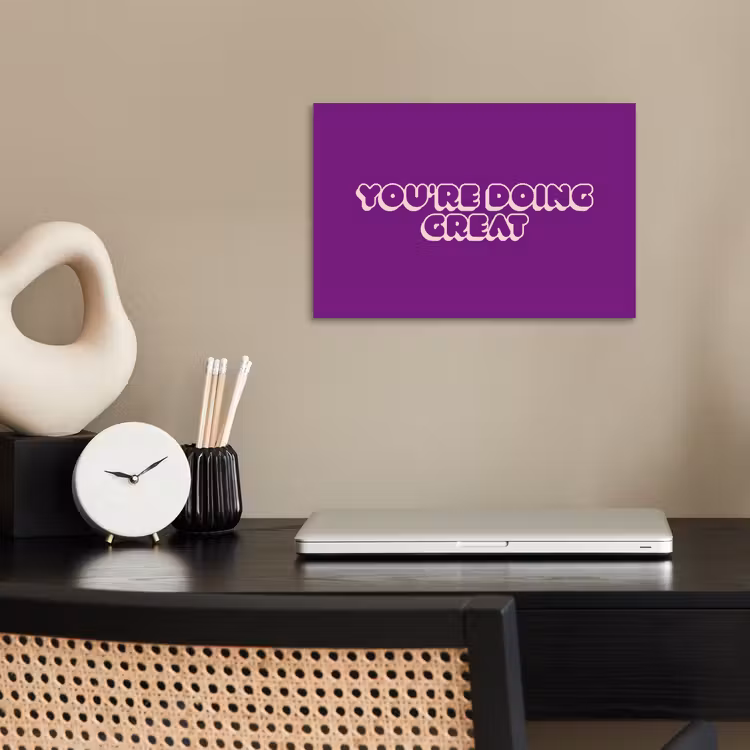 Poster - You're doing great - Paars - Bubble letters — 2