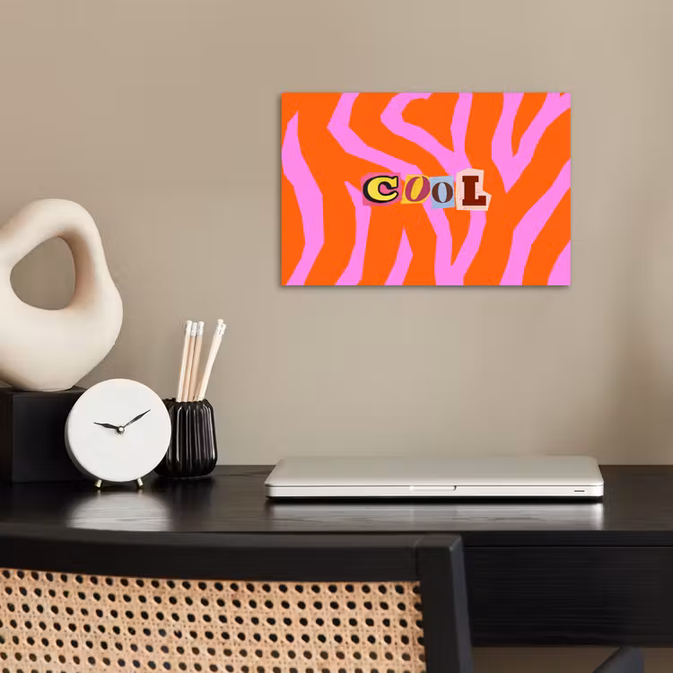 Poster - Zebraprint - Grafisch - COOL - Oranje — 2