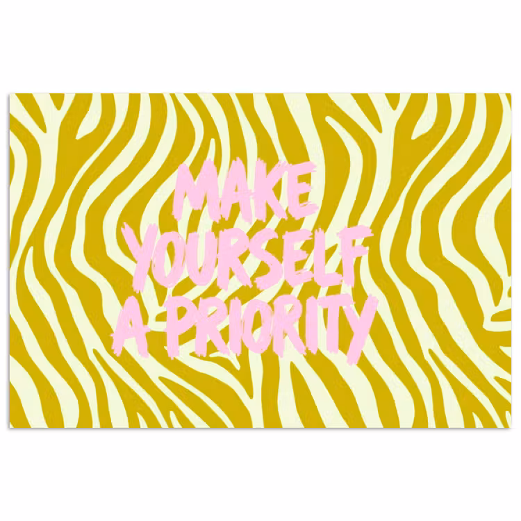 Poster - Zebraprint - Priority - Roze — 1